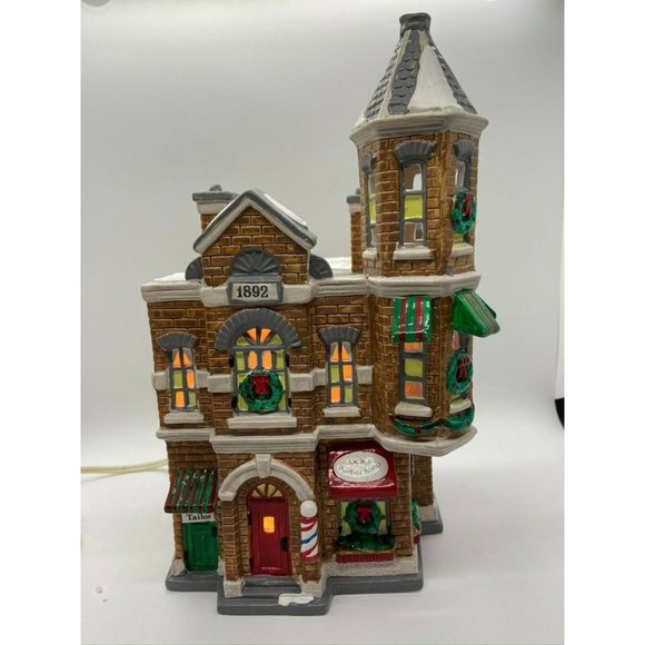 Dept 56 Snow Village - Jack's Corner Barber Shop
